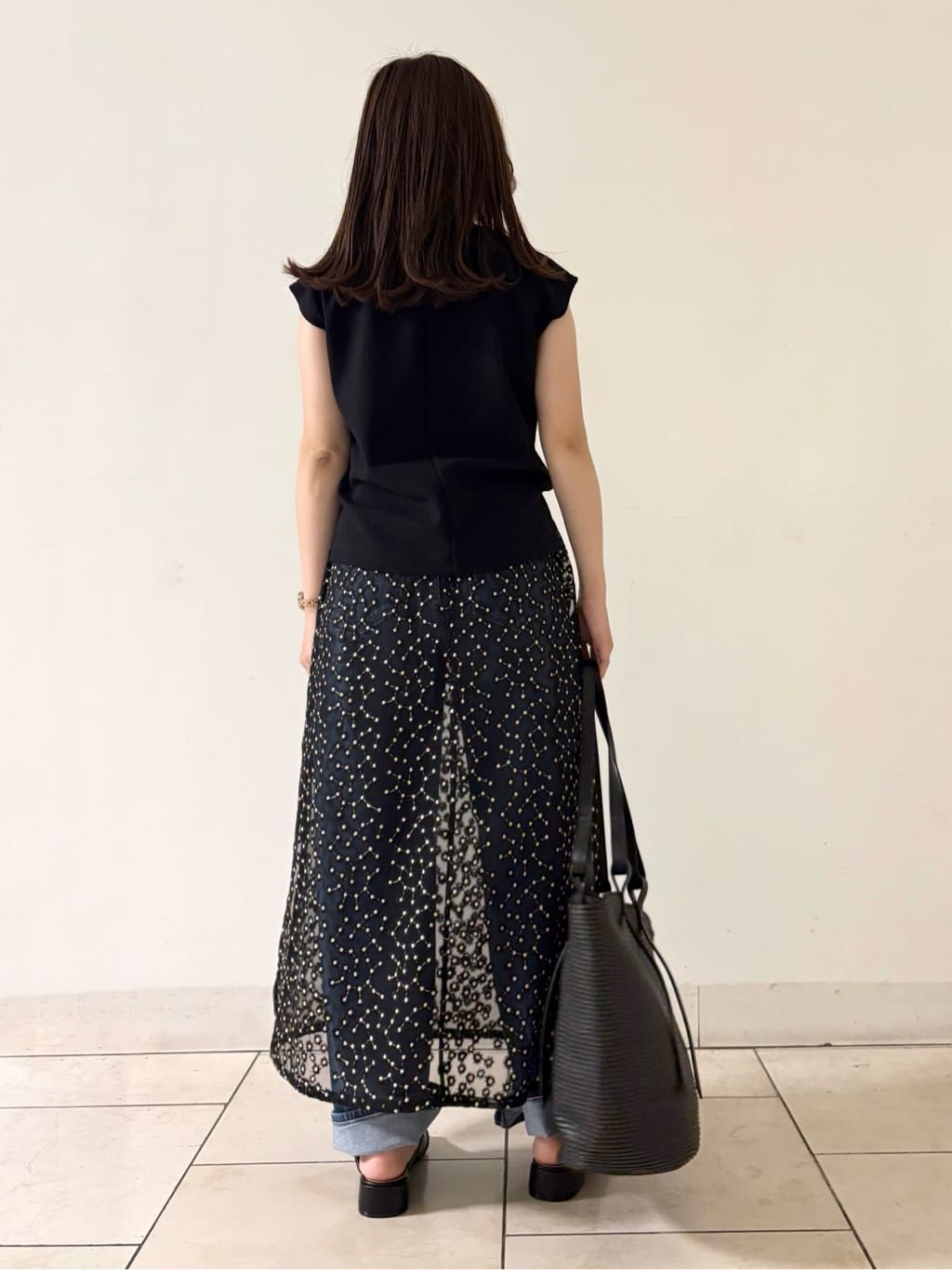 kahoさんの「INDIVI｜【トレンド感◎】レイヤード レーススカート」を使ったコーディネート