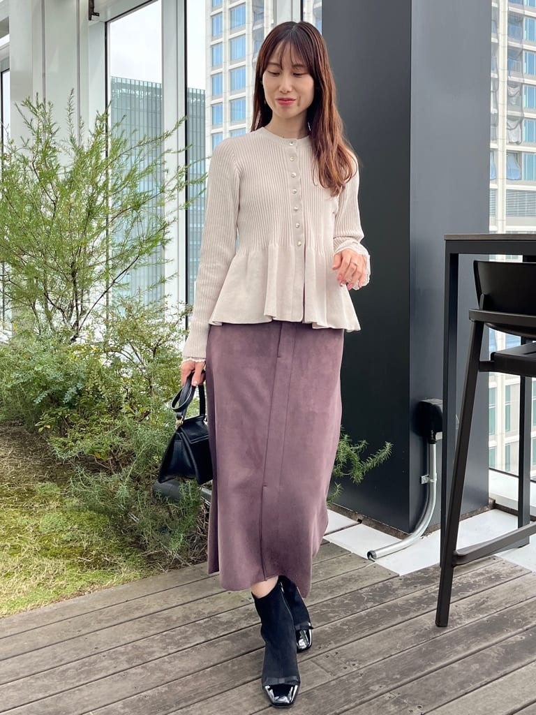 はばさんの「Couture brooch｜【大人可愛い・フード取り外し可能】フードフェイクファー ハーフ丈コート」を使ったコーディネート