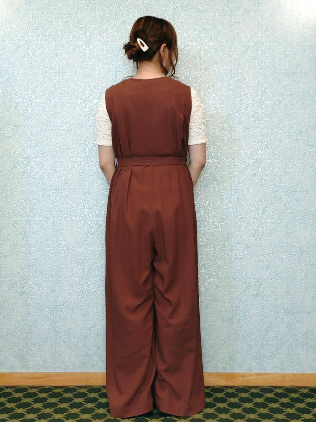 かどさんの「index｜《Can Cam掲載》麻混ベルト付きオールインワン【洗濯機洗い可】」を使ったコーディネート