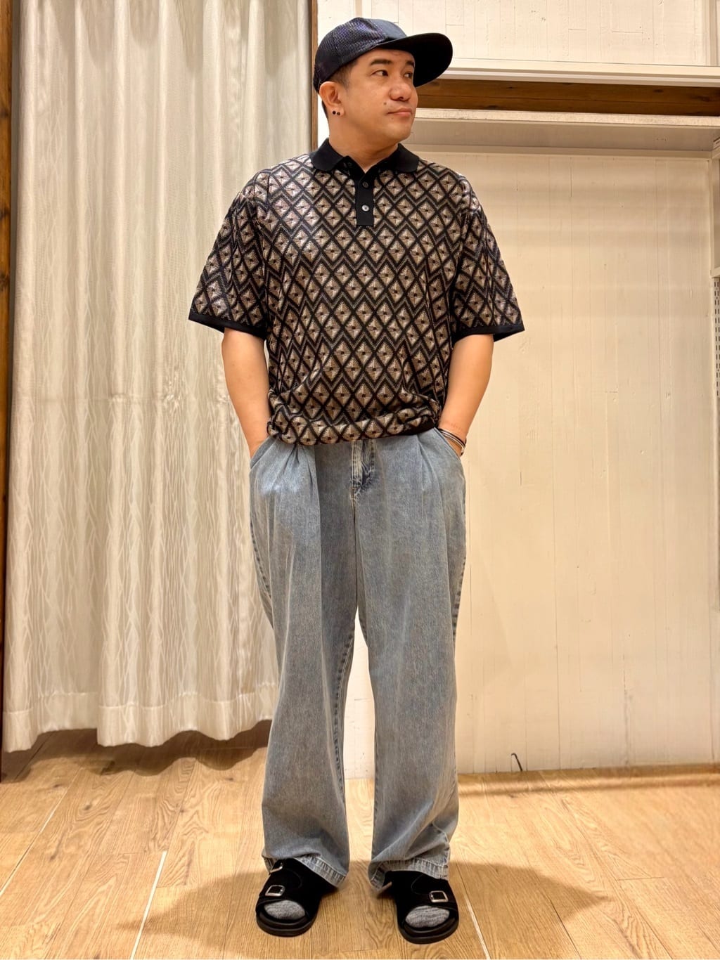 Pーyamaさんの「THE SHOP TK｜ジオメニットポロシャツ　【洗濯機OK】」を使ったコーディネート