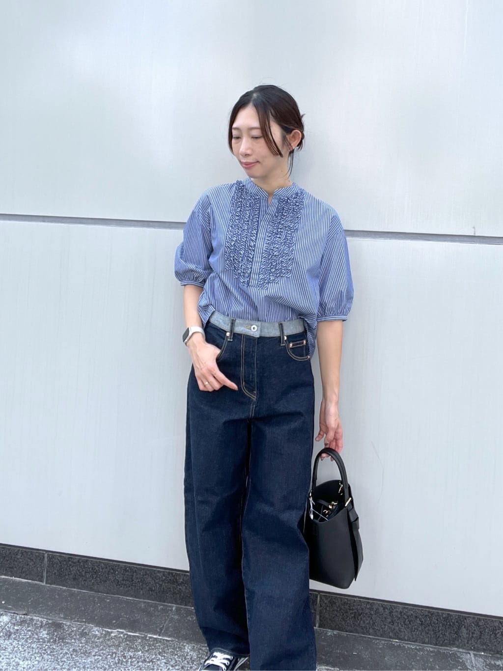 canaさんの「Dessin｜【洗える】デニムカーブパンツ」を使ったコーディネート