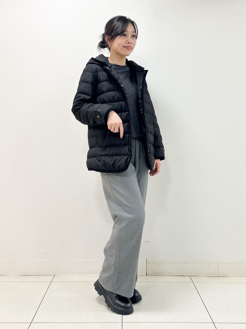 Kaiさんの「Dessin｜【撥水・2WAY】ミュラーダウンコートミドル丈」を使ったコーディネート