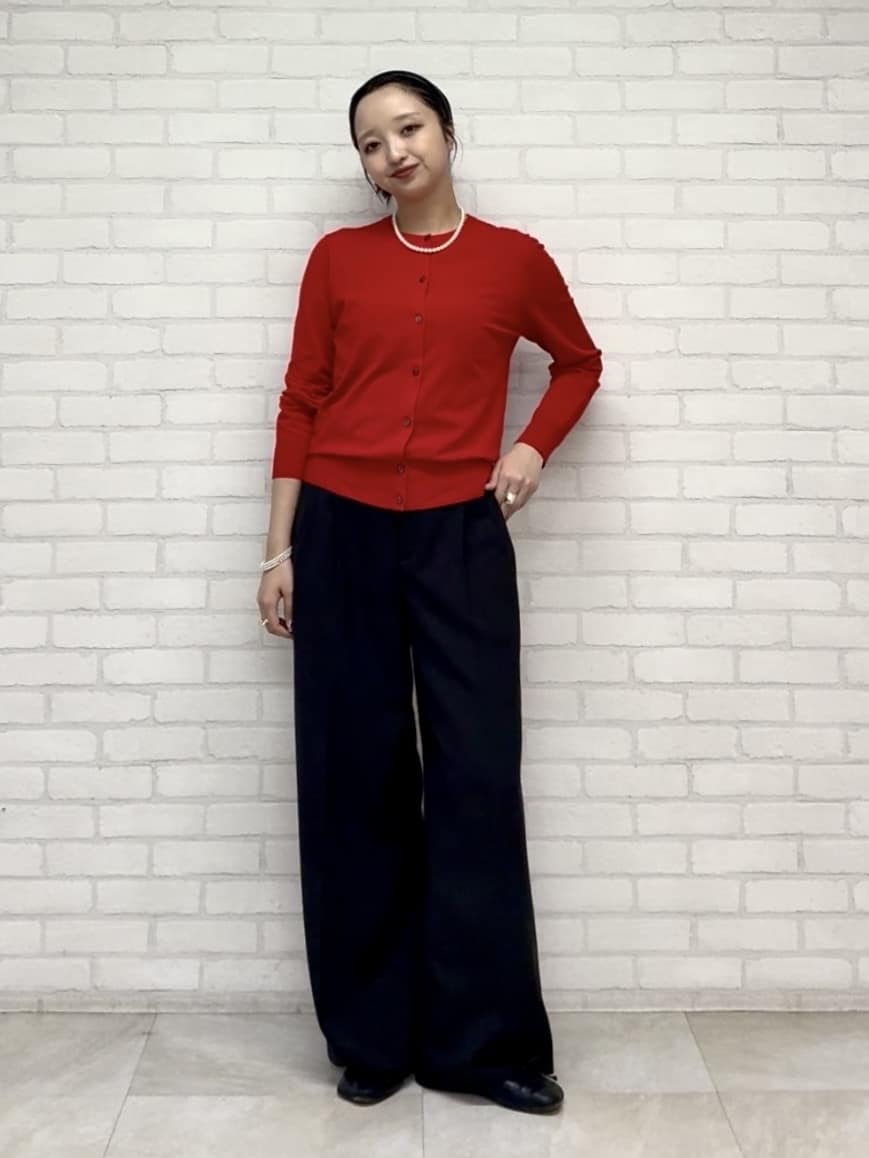 YUKAさんの「UNTITLED｜【アンサンブル可/薄手】ベーシッククルーネックカーディガン」を使ったコーディネート
