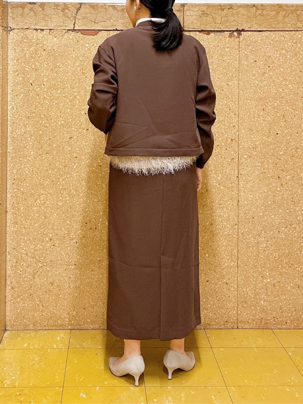 hattoriさんの「INDIVI｜フェザーモールニットベスト」を使ったコーディネート