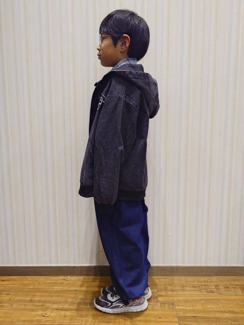 Yuiさんの「SHOO･LA･RUE｜【100-150cm】チェックオーバーシャツ」を使ったコーディネート
