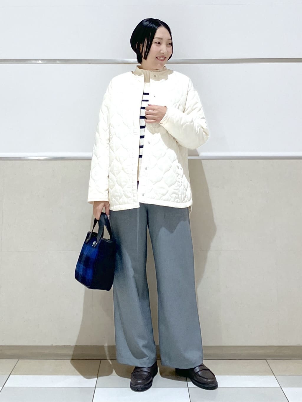 eriko さんの「Dessin｜【洗える】ハイネックベロアモールニット」を使ったコーディネート