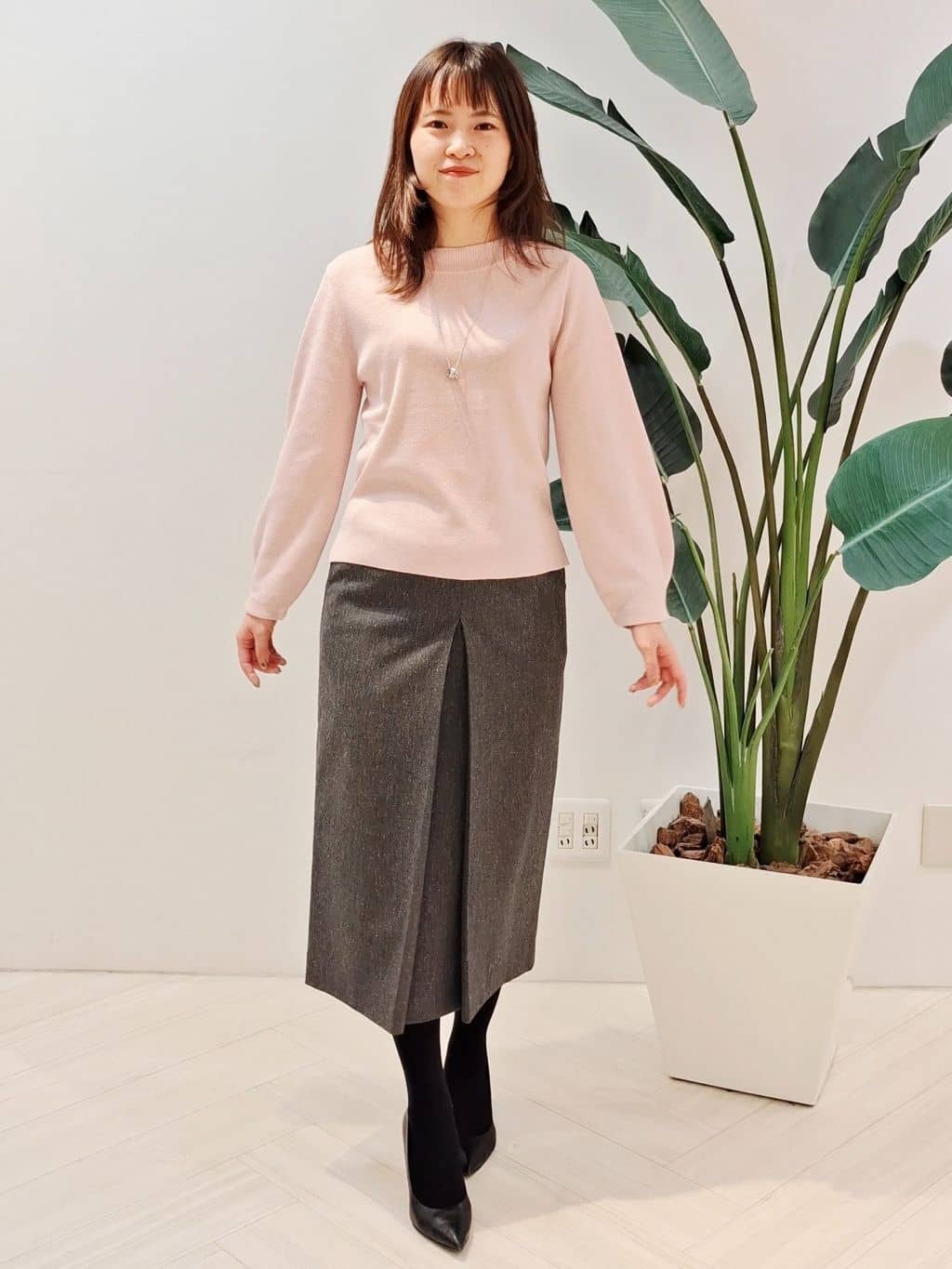YuKaRiさんの「UNTITLED｜【超軽量／蓄熱】ライトパフステンカラーコート」を使ったコーディネート