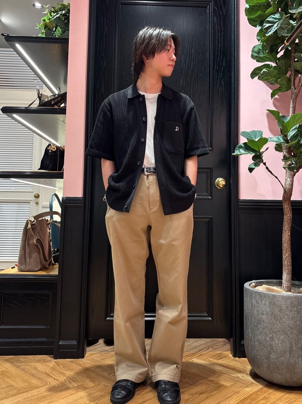 kaminaga さんの「DRESSTERIOR｜オーガニックコットン キューバニットシャツ」を使ったコーディネート