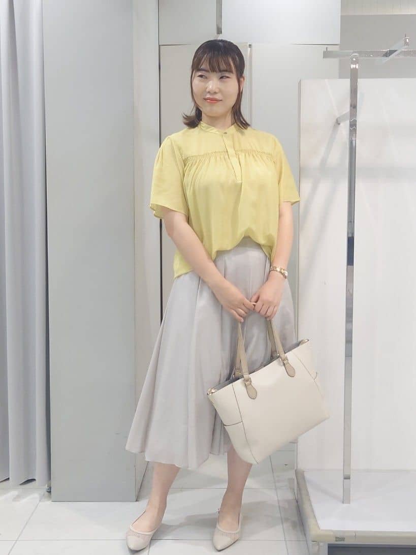 AZUSAさんの「Reflect｜【選べる5色◎／マシンウォッシュ可】シャーリングデザインブラウス」を使ったコーディネート