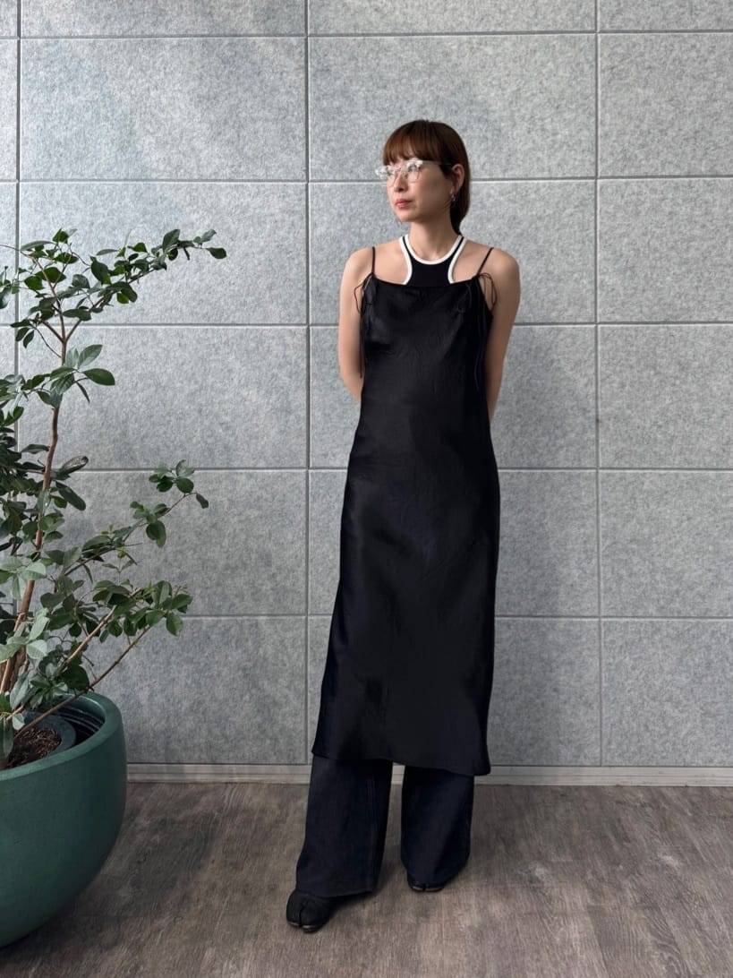designer yukaさんの「CODE A｜ribbon cami dress」を使ったコーディネート
