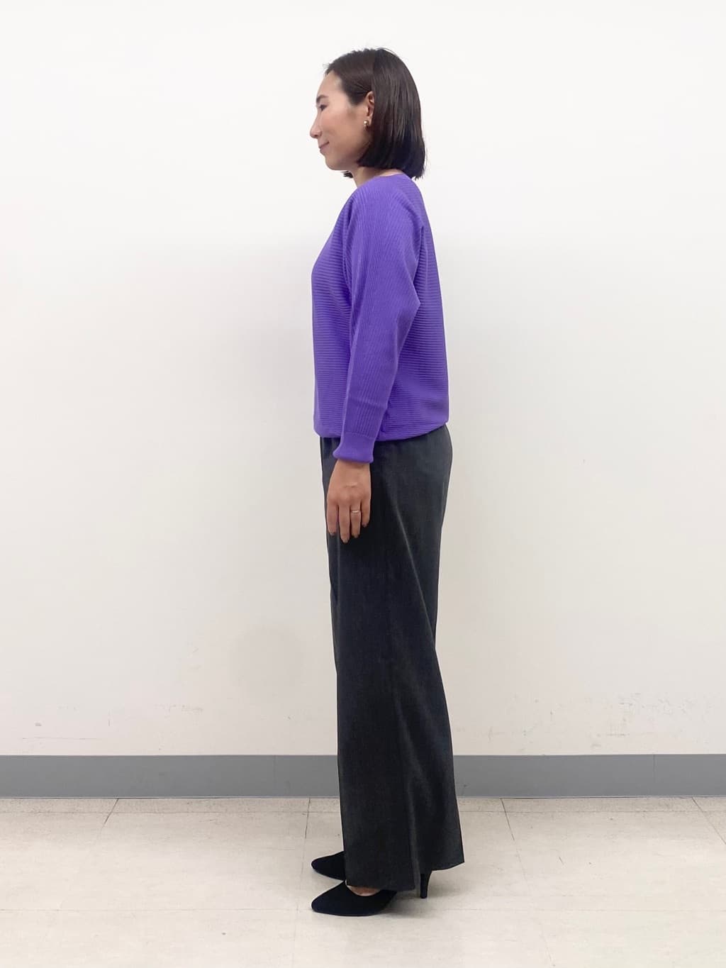 YUKARIさんの「INDIVI｜【洗える／体型カバー】美シルエットニット」を使ったコーディネート