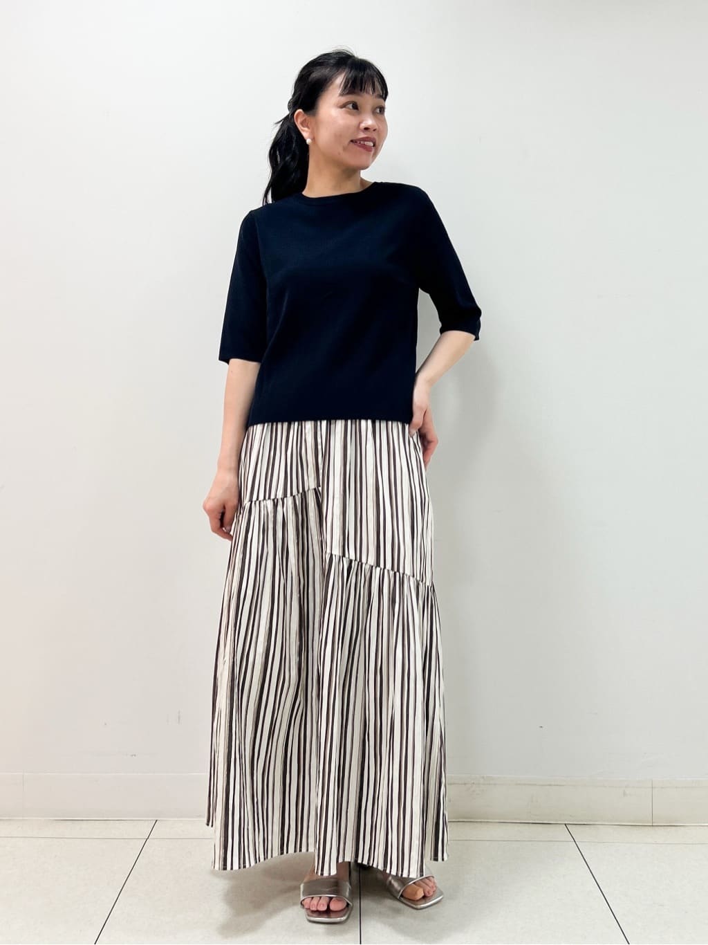 Kaiさんの「Dessin｜【UVカット/洗える】2WAY五分袖カーディガン」を使ったコーディネート