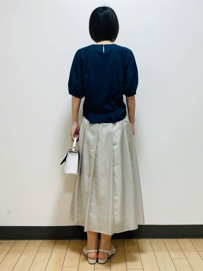 Riiさんの「Reflect｜【マシンウォッシュ可／セットアップ可】シアーボックスタックプリーツスカート」を使ったコーディネート