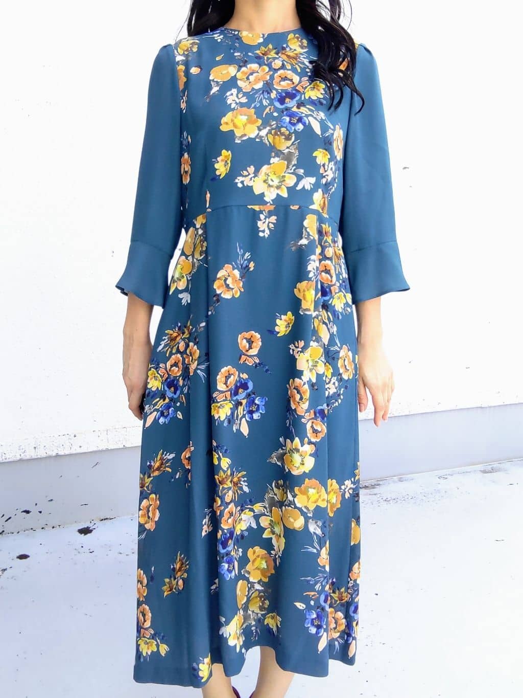 keinaさんの「SunaUna｜【手洗い可】花柄パネルワンピース」を使ったコーディネート