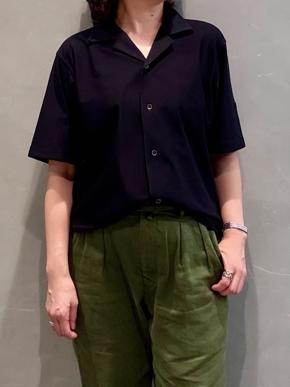 のぐみさんの「TAKEO KIKUCHI｜【COOL CITY WEAR】エアートール オープンカラーシャツ /接触冷感・通気性」を使ったコーディネート