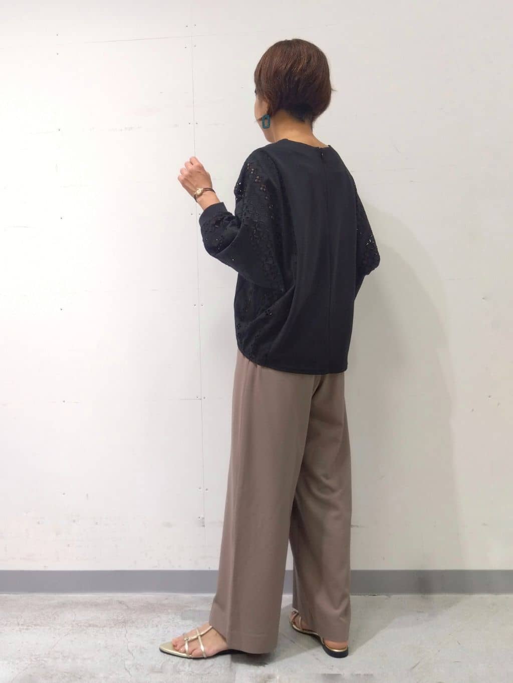 Kさんの「INDIVI｜【UVケア／SETUP可能】エアリージョーゼット ワイドパンツ」を使ったコーディネート