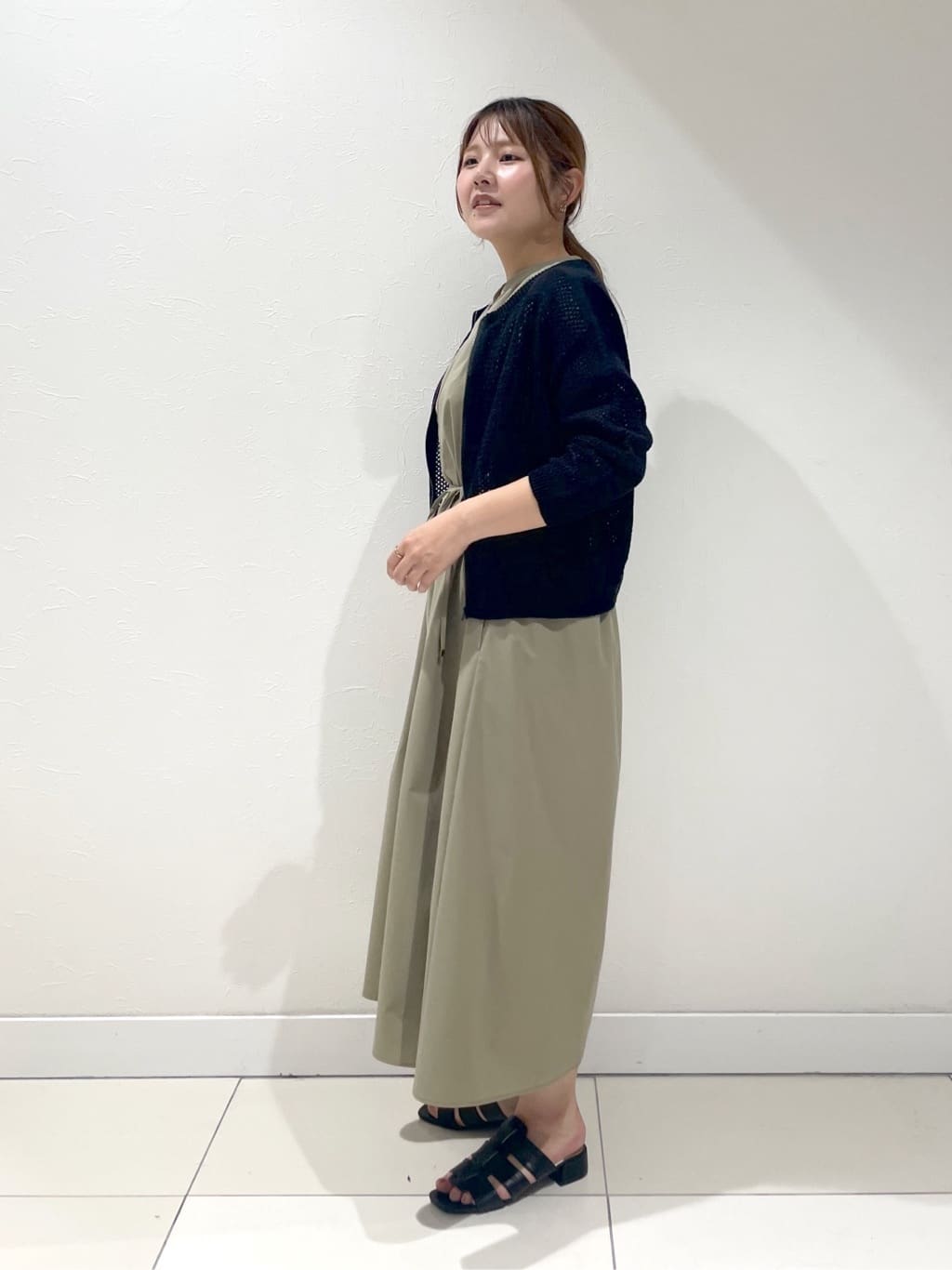 YUUKIさんの「INDIVI｜◆【洗える／コットン100％】メッシュ柄ニットブルゾン」を使ったコーディネート