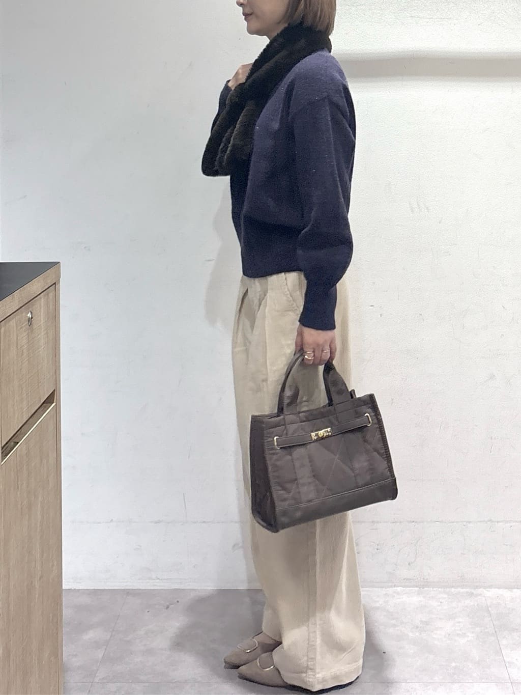 たけねぇさんの「OPAQUE.CLIP｜コーデュロイタックワイドパンツ【洗濯機OK】」を使ったコーディネート