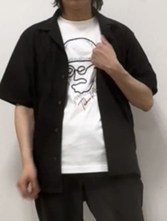溝端佑太朗さんの「TAKEO KIKUCHI｜【COOL CITY WEAR】エアートール オープンカラーシャツ /接触冷感・通気性」を使ったコーディネート