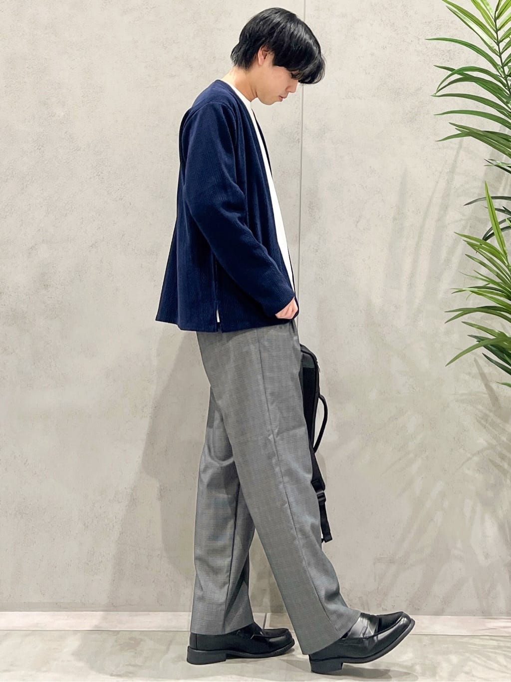 SHI-MAさんの「THE SHOP TK｜【セットでお買い得！】モールニットカーディガン＋長袖Tシャツ　洗濯機OK/吸水速乾・毛玉になりにくい」を使ったコーディネート
