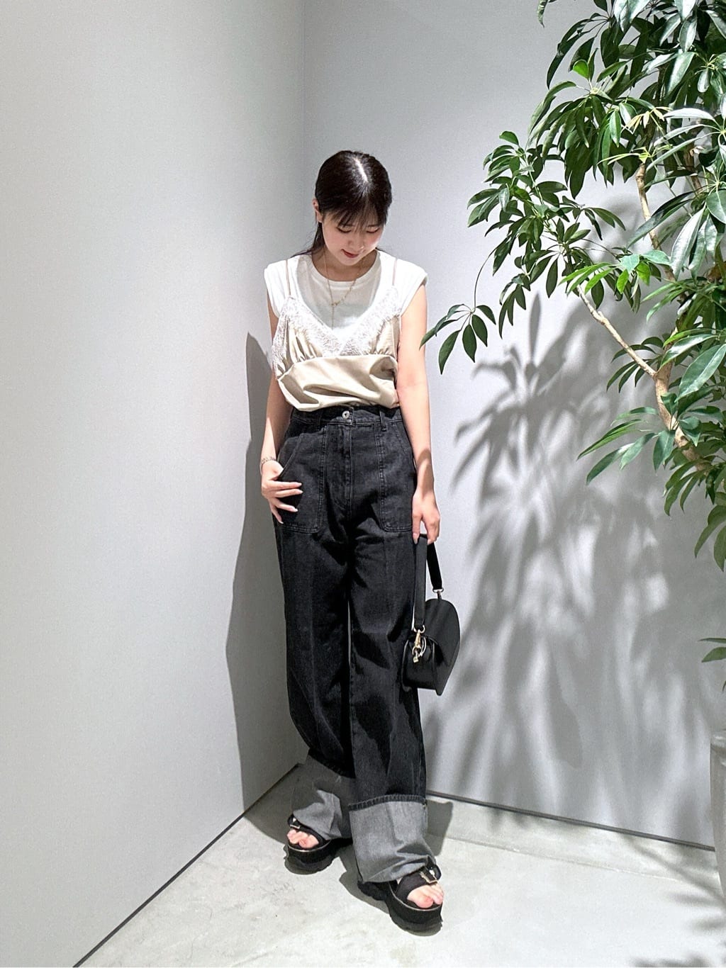 Renoさんの「INDIVI｜キャミセットカットソー」を使ったコーディネート
