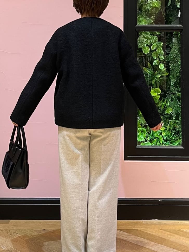 ogataさんの「DRESSTERIOR｜フェイクファーコンビリサイクルレザートートバッグ」を使ったコーディネート