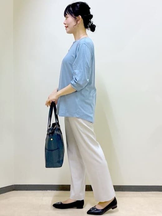  beni_gingerさんの「Reflect｜【マシンウォッシュ可】リネンライクフレアパンツ」を使ったコーディネート