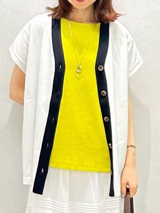 Miwaさんの「UNTITLED｜【ジャージ素材】インナードッキングシアーカットソー」を使ったコーディネート