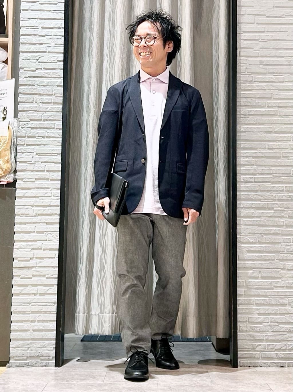 KENJI Iさんの「THE SHOP TK｜シャリルジャージ ジャケット　洗濯機OK/吸水速乾/イージーケア/セットアップ可」を使ったコーディネート