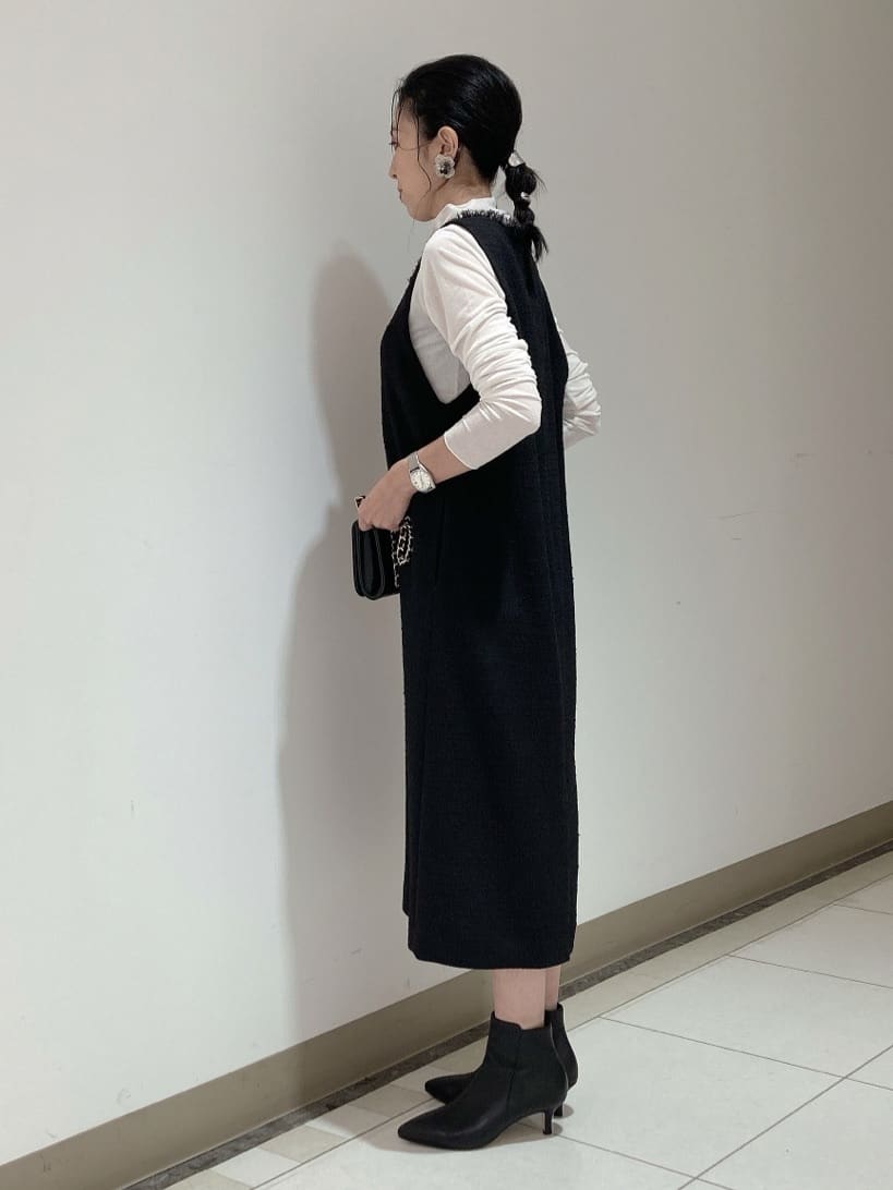 環さんの「UNTITLED｜【洗える/細見え】ツイード ジャンパースカート」を使ったコーディネート