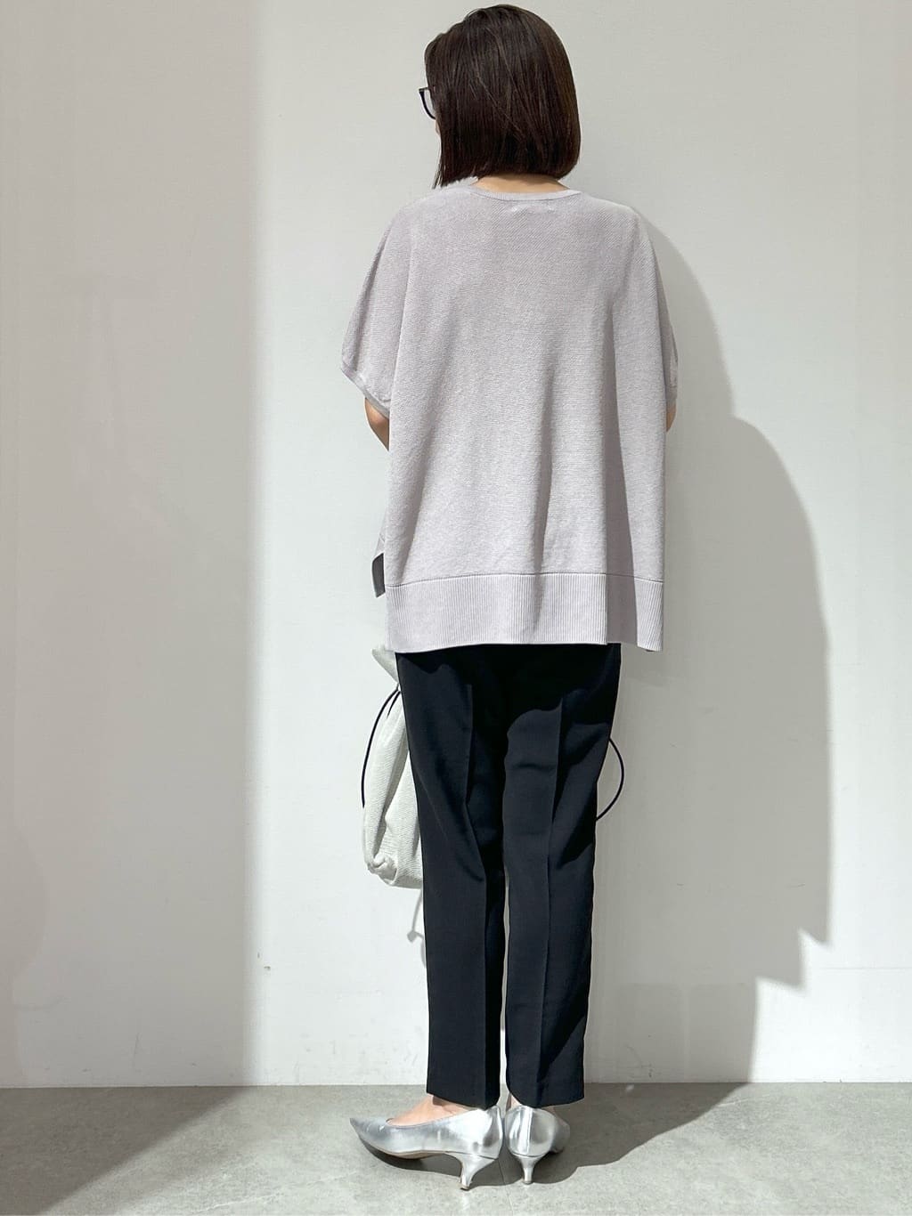 NAKAさんの「OPAQUE.CLIP｜《5色展開／S-LLサイズ》リラクシーメッシュニット【洗濯機洗い可】」を使ったコーディネート