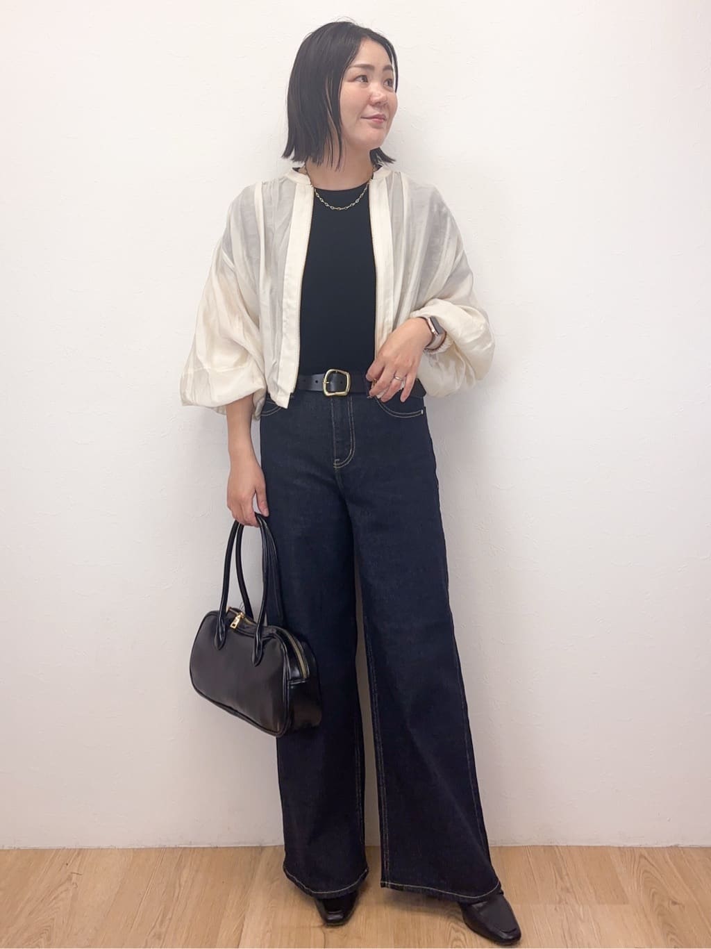 Takeさんの「OPAQUE.CLIP｜フロッキーチュールTシャツ【洗濯機洗い可】」を使ったコーディネート