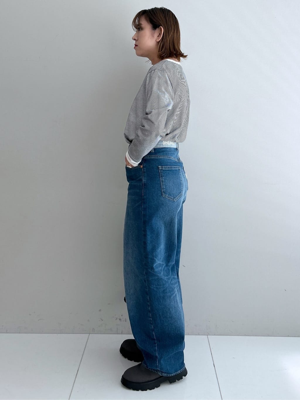 Hirokaさんの「Dessin｜【洗える】デニムカーブパンツ」を使ったコーディネート