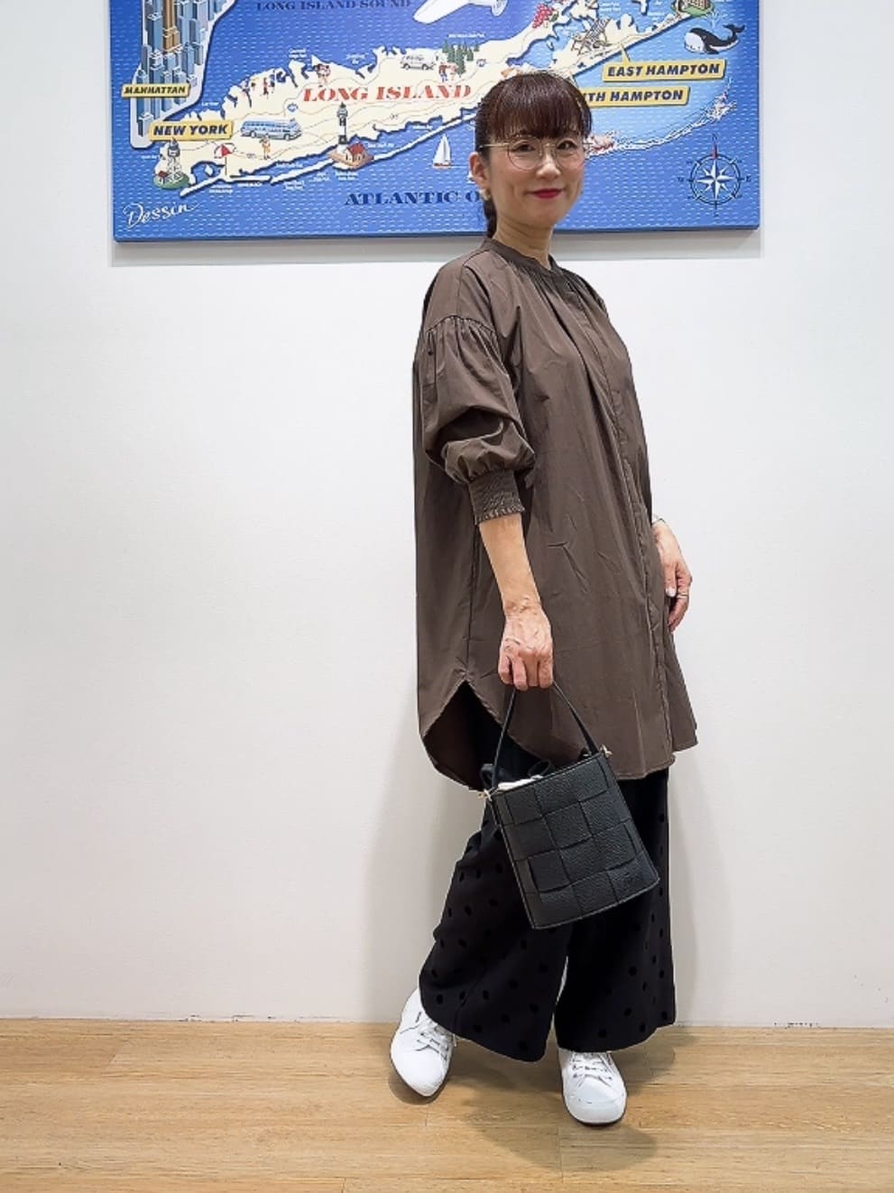 Yasucoさんの「Dessin｜【洗える】ラグランスリーブチュニックシャツ」を使ったコーディネート