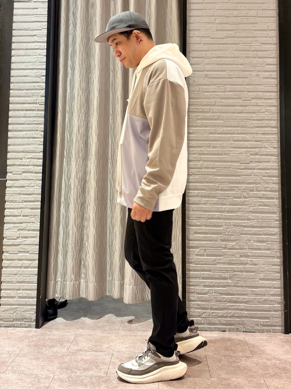 Pーyamaさんの「THE SHOP TK｜ツイードフライトビッグブルゾン 【洗濯機OK／セットアップ可】」を使ったコーディネート