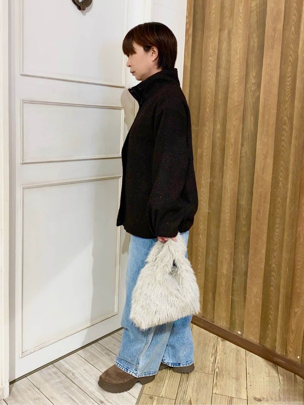 WAさんの「SHOO･LA･RUE｜【S-LL】美シルエットの タンドツイードブルゾン」を使ったコーディネート