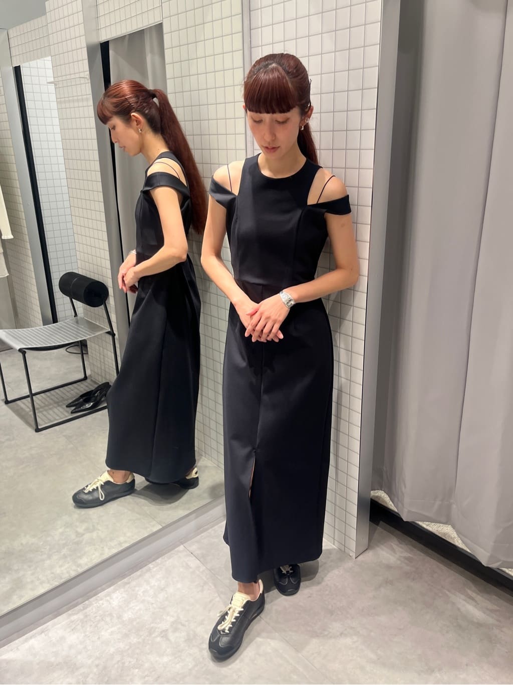 Rielさんの「CODE A｜slit jersey dress」を使ったコーディネート
