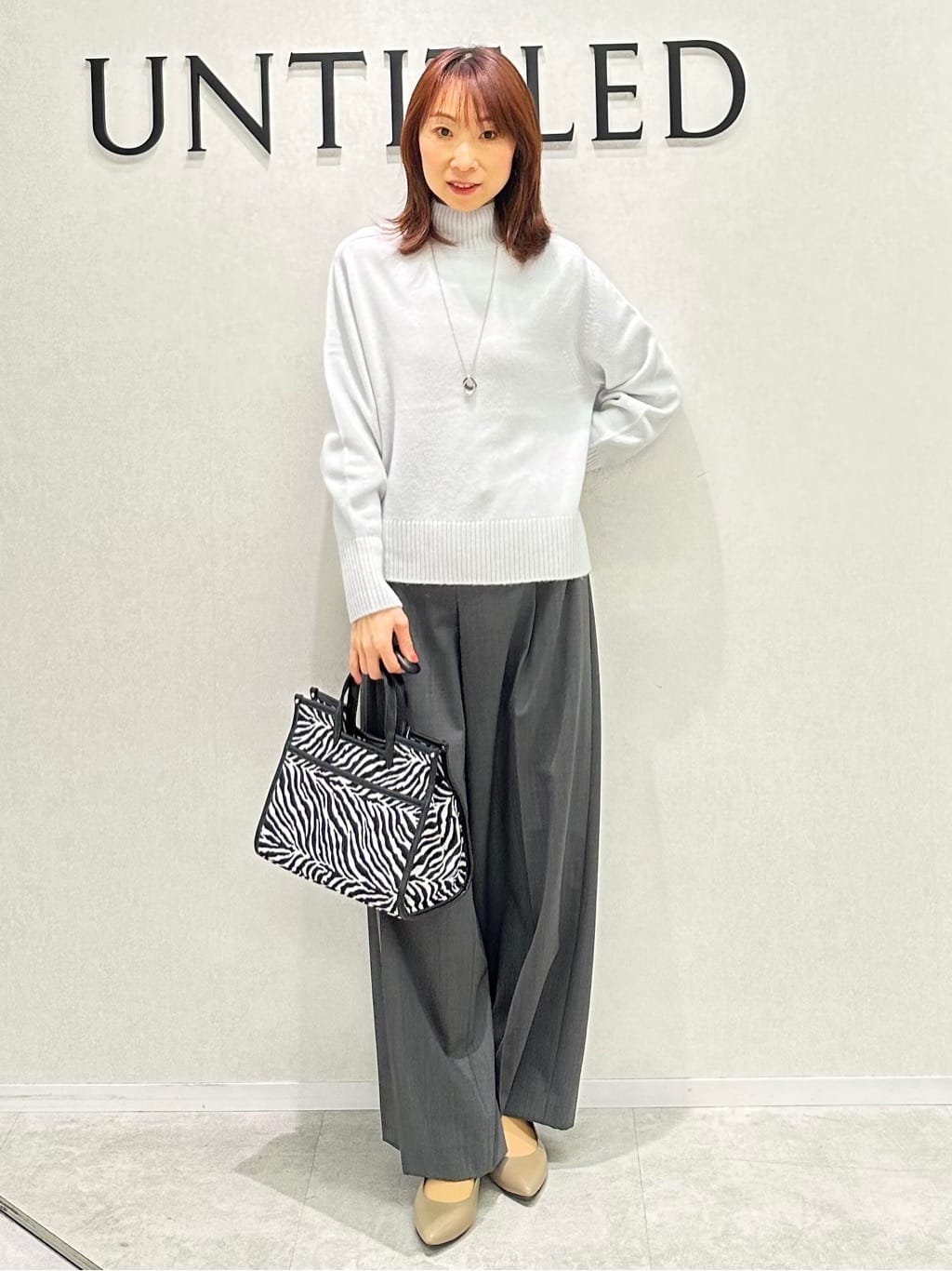 Miwaさんの「UNTITLED｜【8色展開/洗える】ウールカシミヤ ハイネックニット」を使ったコーディネート