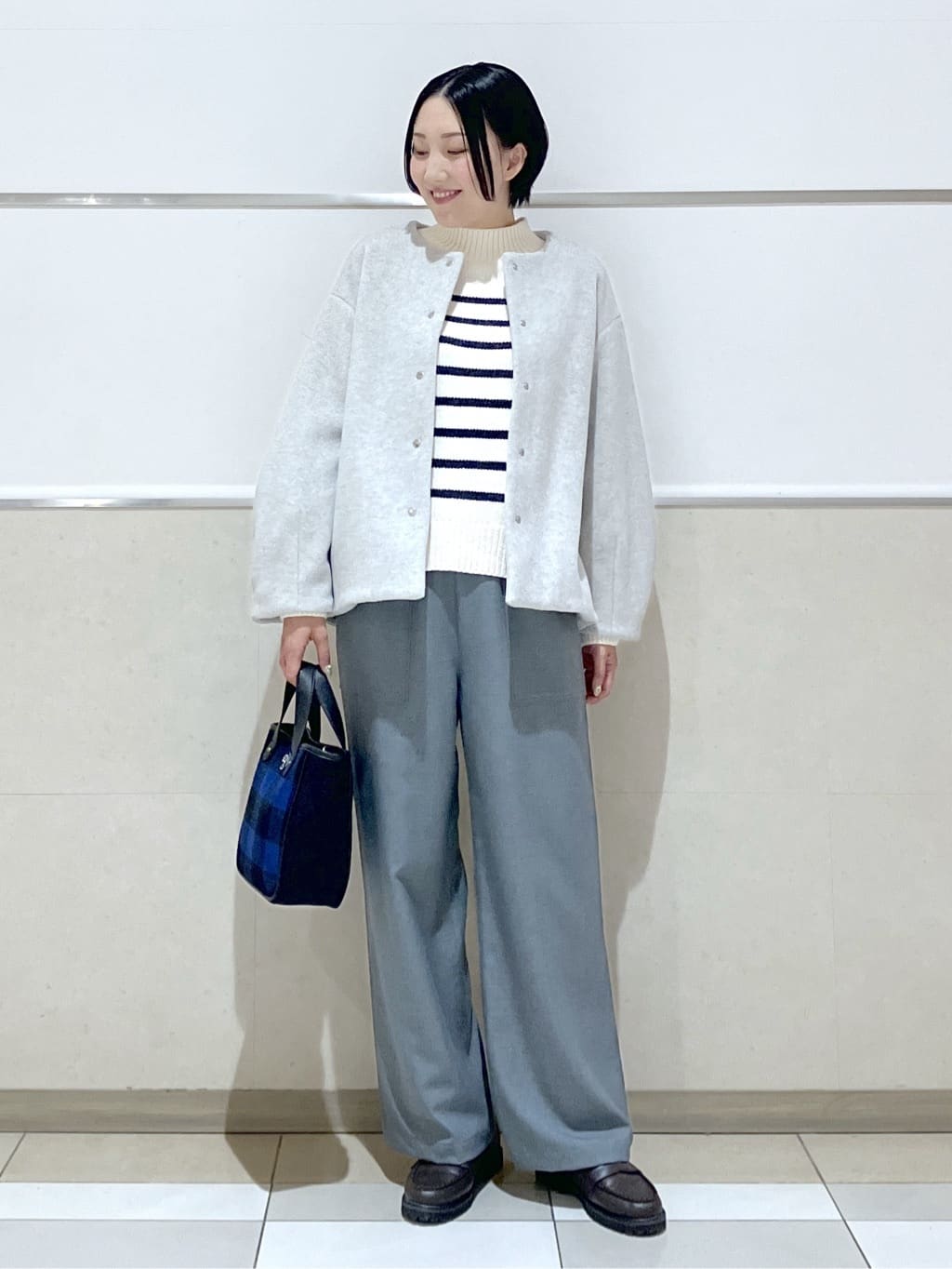 eriko さんの「Dessin｜【洗える】ハイネックベロアモールニット」を使ったコーディネート