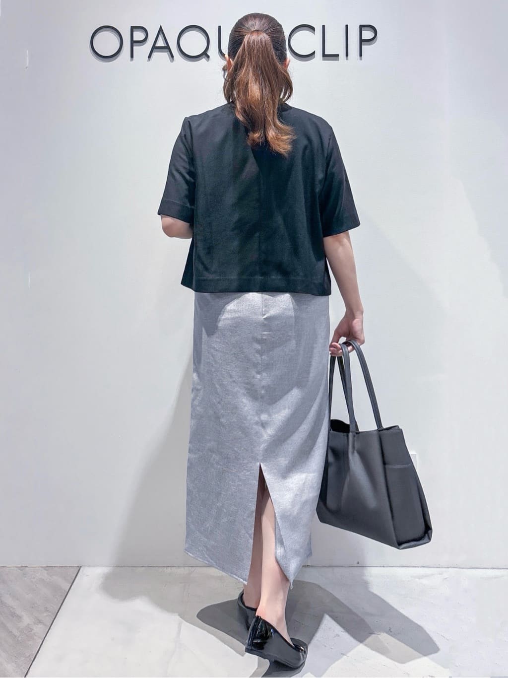 Kさんの「OPAQUE.CLIP｜《5色展開》ベーシックTシャツ【洗濯機洗い可／UV／接触冷感】」を使ったコーディネート