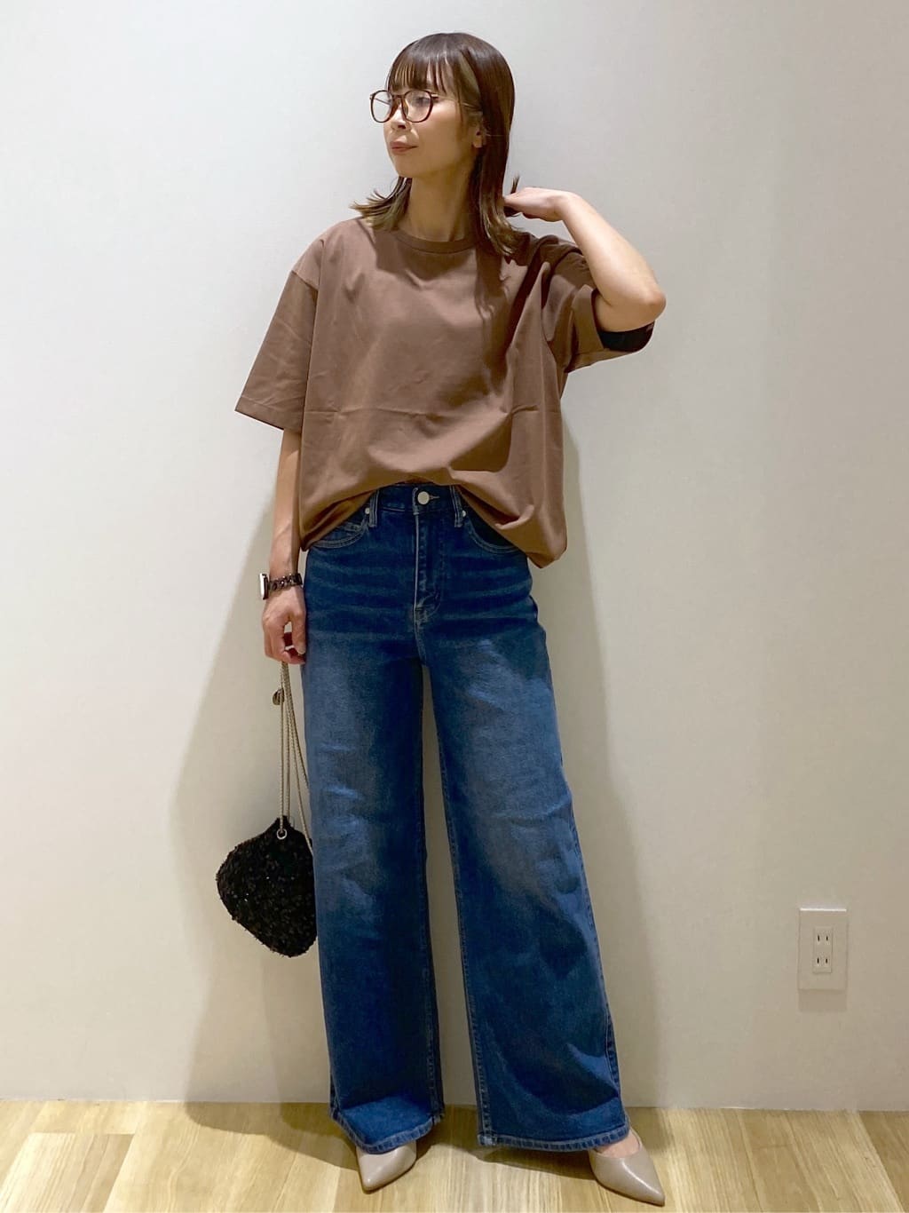 えりさんの「OPAQUE.CLIP｜裾ドロストTシャツ【洗濯機洗い可】」を使ったコーディネート