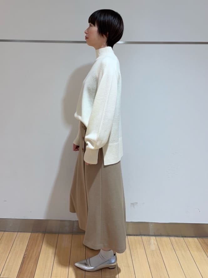 あやさんの「UNTITLED｜【8色展開/洗える】ウールカシミヤ ハイネックニット」を使ったコーディネート