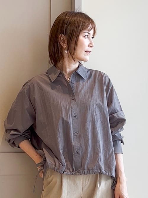 yamakoさんの「grove｜キレイも動きやすさも　美脚見えハイパーストレッチパンツ」を使ったコーディネート
