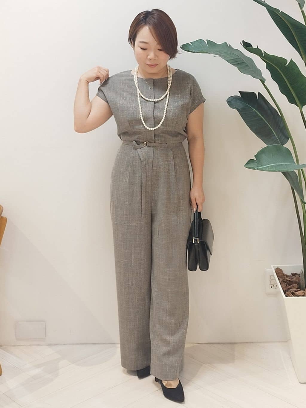 s u g iさんの「UNTITLED｜【接触冷感/オールインワン/洗える】梳毛調合繊コンビネゾン」を使ったコーディネート