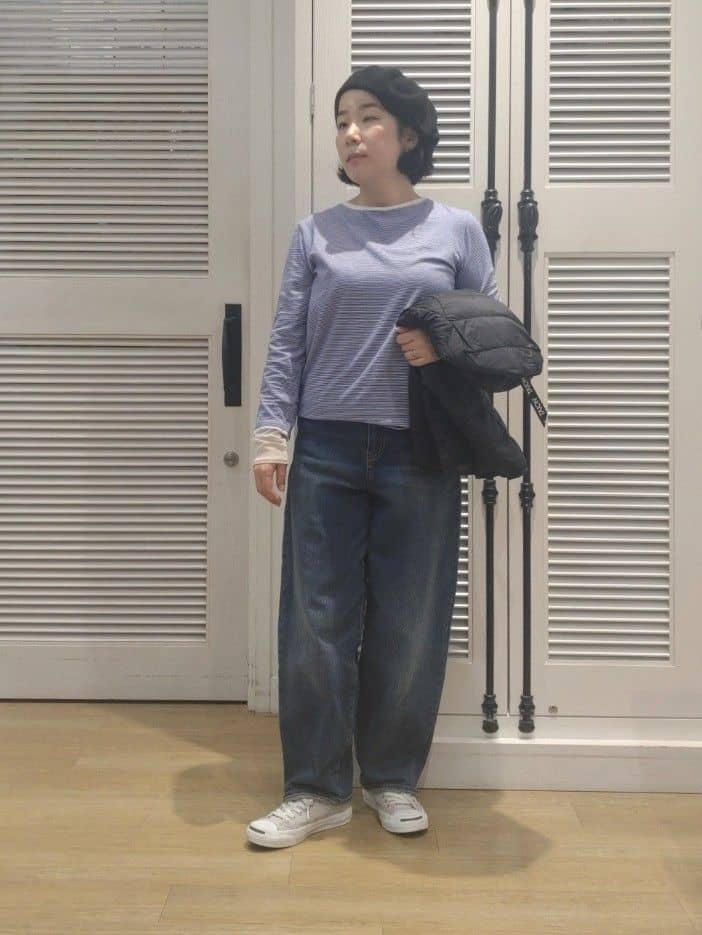 kaiさんの「Dessin｜【洗える】デニムカーブパンツ」を使ったコーディネート