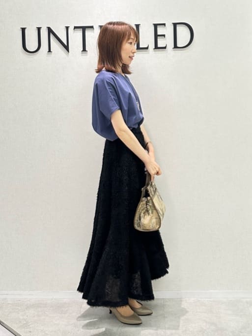 Miwaさんの「UNTITLED｜【セットアップ可/後ろウエストゴム】フェザーマーメイドスカート」を使ったコーディネート