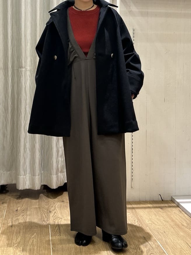 ga_riさんの「THE SHOP TK｜クラシカルな装い ウールライクスタンドカラーコート」を使ったコーディネート