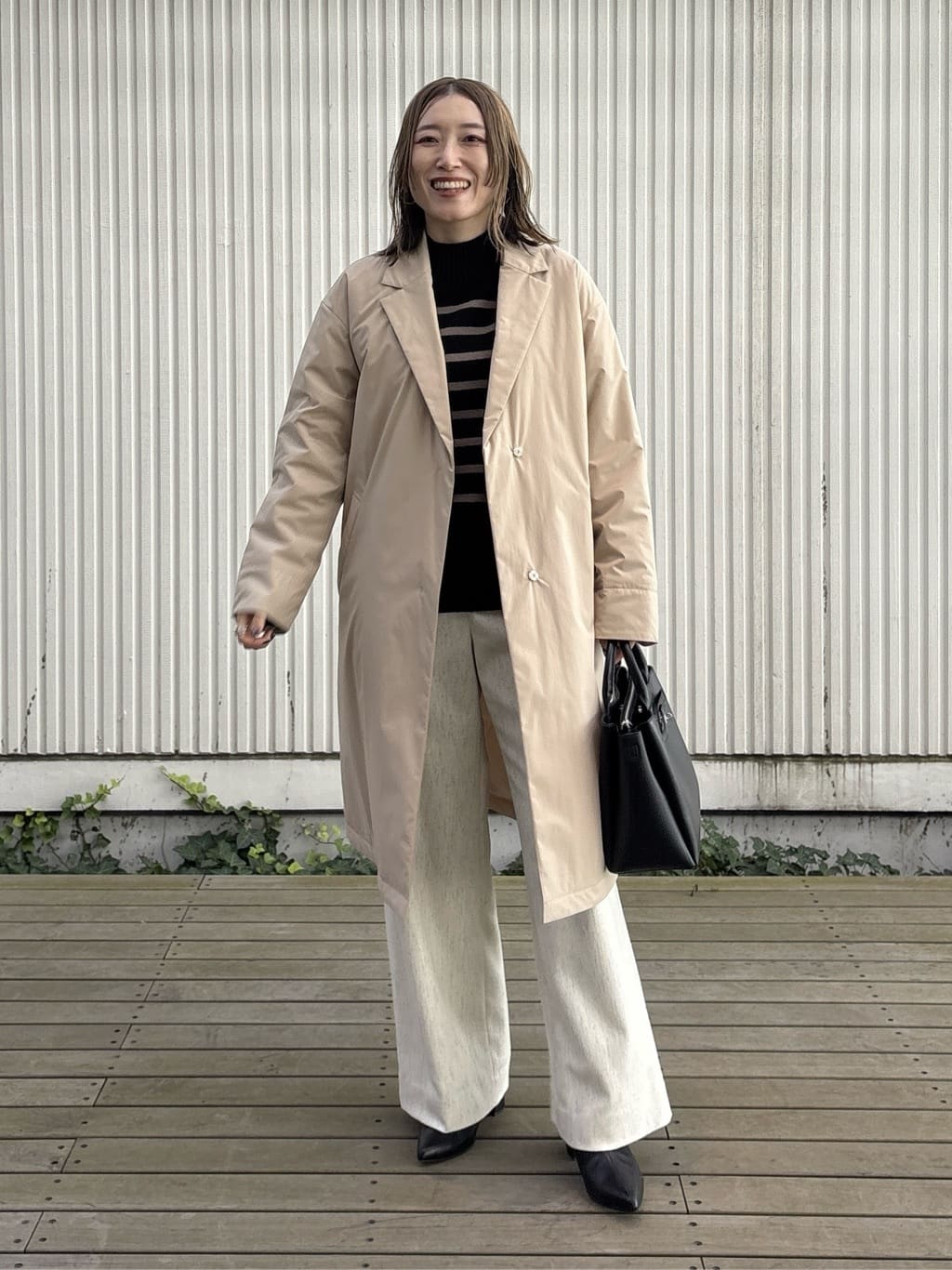 kotakiさんの「INDIVI｜【冬ニット人気NO．1！／カシミヤ混】ミドルゲージハイネックニット」を使ったコーディネート