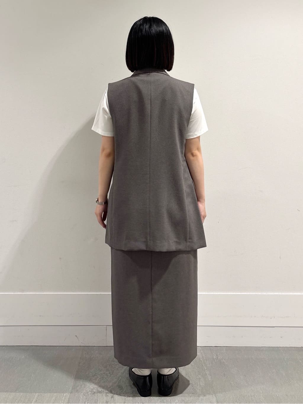 モエカさんの「UNTITLED｜【セットアップ可/洗える】スラブテーラードカラージレ」を使ったコーディネート