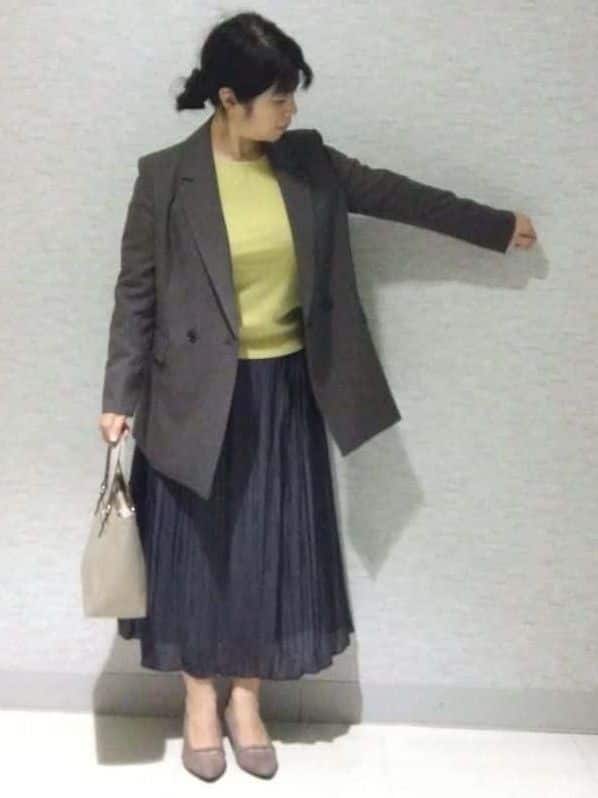 sakoさんの「Reflect｜【選べる6色／長く着られる◎】ボートネックニット」を使ったコーディネート